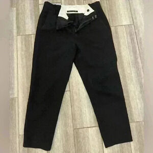 Zara Women’s Black Ankle length trousers, Size Small